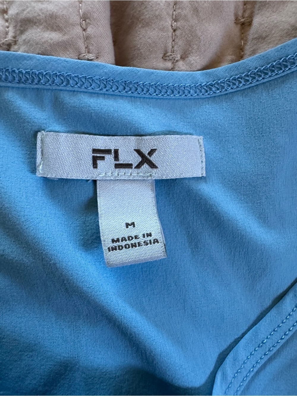 Women’s FLX Blue Drawstring Waist Romper - Picture 3 of 6
